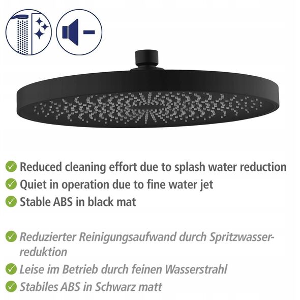 Στρογγυλή κεφαλή ντους οροφής SOFTWATER, Ø 26 cm, WENKO