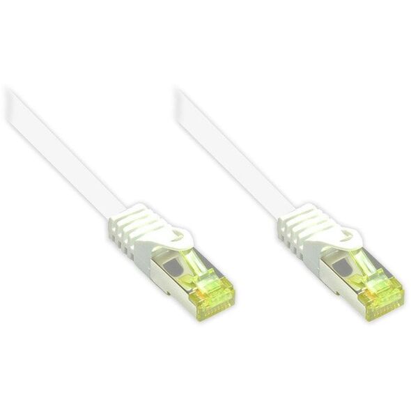 Καλώδιο Patch RJ45 Good Connections με καλώδιο Cat.7 RohCable και προστασία Rastnasenschutz (RNS), S/FTP, PiMF, χωρίς αλογόνα, 600MHz, OFC, λευκό, 2m, Good Connections (8070R-020W)