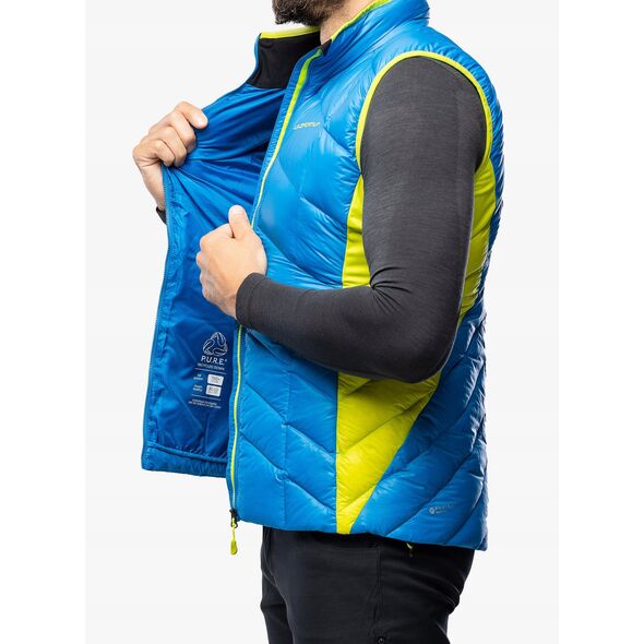 Kamizelka puchowa La Sportiva Aiguille Down Vest - electric blue/lime punch rozmiar: s