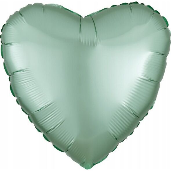 AMSCAN Balon foliowy Lustre Mint Green serce 43cm 9914108