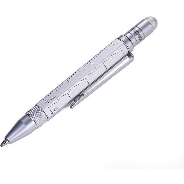 Στυλό πολλαπλών χρήσεων TROIKA LILIPUT TOOL PEN ασημί