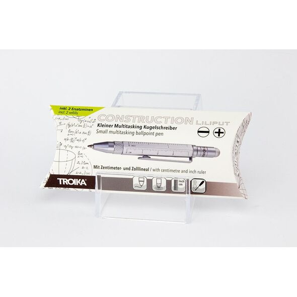 Στυλό πολλαπλών χρήσεων TROIKA LILIPUT TOOL PEN ασημί
