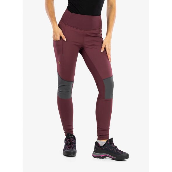 Spodnie damskie Fjallraven Abisko Varm Trekking Tights - port-iron grey rozmiar: xs
