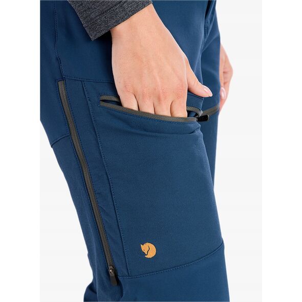 Spodnie skiturowe damskie Fjallraven Bergtagen Touring Trousers - blue rozmiar: l