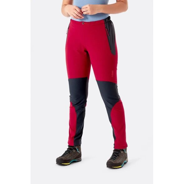 Spodnie softshell damskie Rab Torque Pants - crimson rozmiar: xs