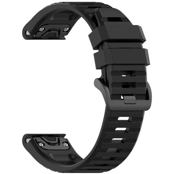 Λουράκι σιλικόνης Fixed QuickFit, 22 mm, μαύρο