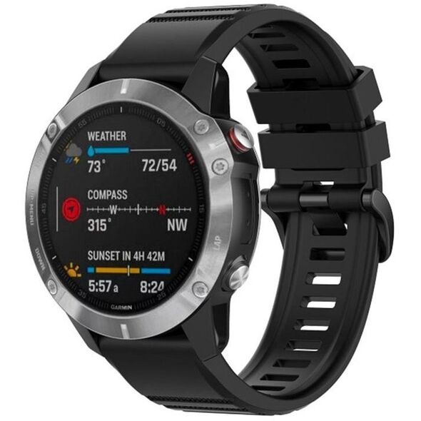 Λουράκι σιλικόνης Fixed QuickFit, 22 mm, μαύρο