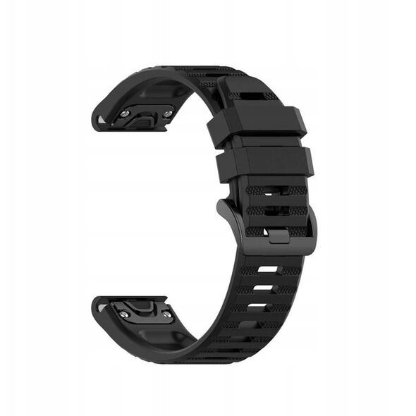 Λουράκι σιλικόνης Fixed QuickFit, 22 mm, μαύρο