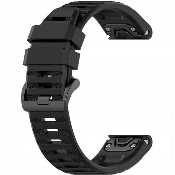 Λουράκι σιλικόνης Fixed QuickFit, 22 mm, μαύρο