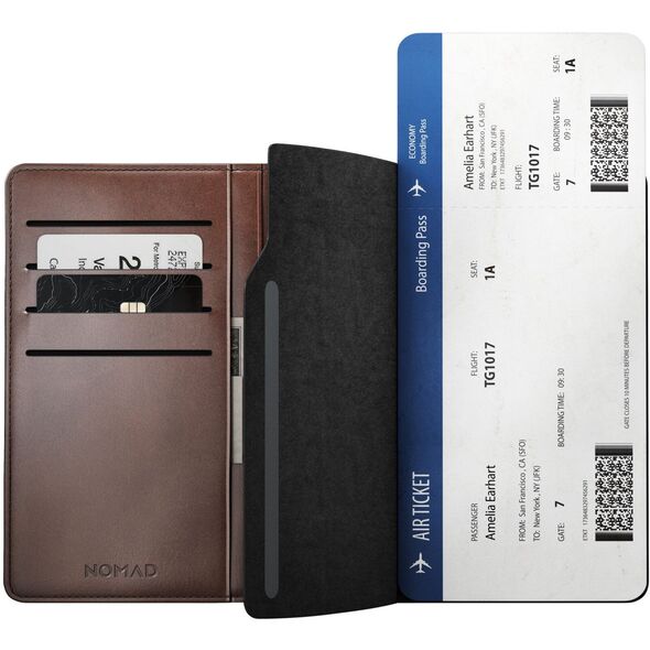NOMAD Δερμάτινο Πορτοφόλι Διαβατηρίου Rustic Brown