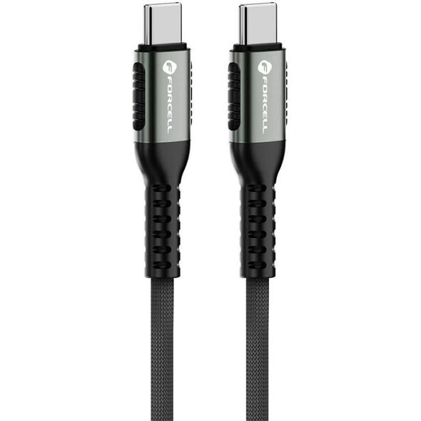 Καλώδιο USB C σε USB C FORCELL F-Energy QC4.0 PD 5A 100W Cafule 0,25 m C260 μαύρο
