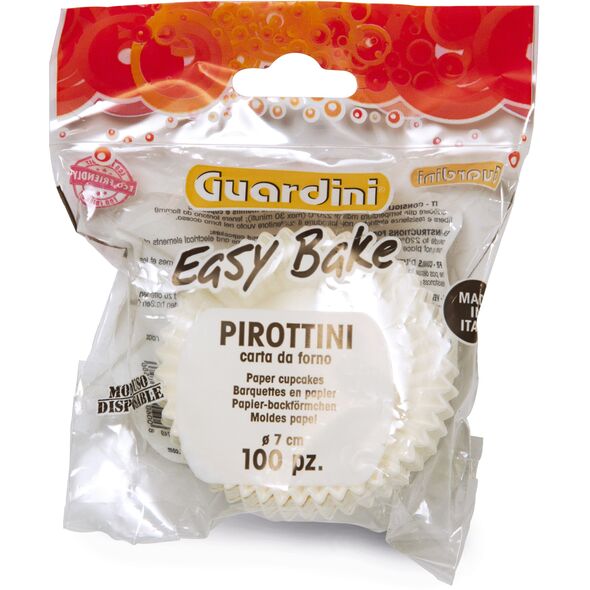 Φόρμες ψησίματος χαρτιού 100 τεμ. λευκές Easy Bake O7x3cm 8006043008586