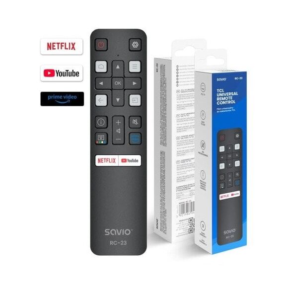 SAVIO PILOT UNIWERSALNY/ZAMIENNIK DO TV TCL-SMART TV RC-23
