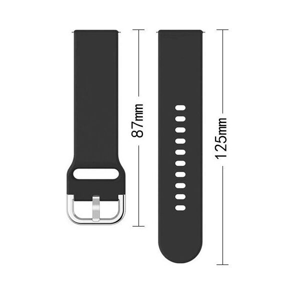 Hurtel Silicone Strap TYS opaska do smartwatcha zegarka uniwersalna 20mm szary