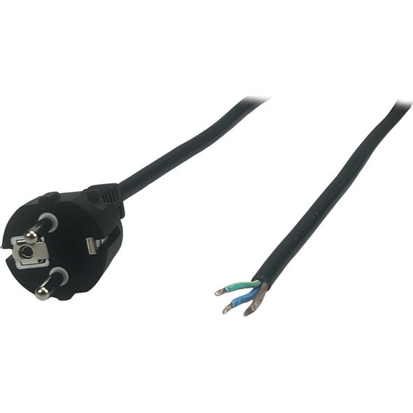 POSAC-16/7/7-30B: POS AC cable CEE7/7-YJ-03[16A]-tinned ends H05VV-F3G1,5 L=3000 black