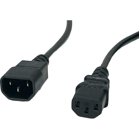 POSAC-C13-C14-18: POS AC cable C13-QT3[10A]-C14-QZ3[10A] H05VV-F3G0,75 L=1800 black