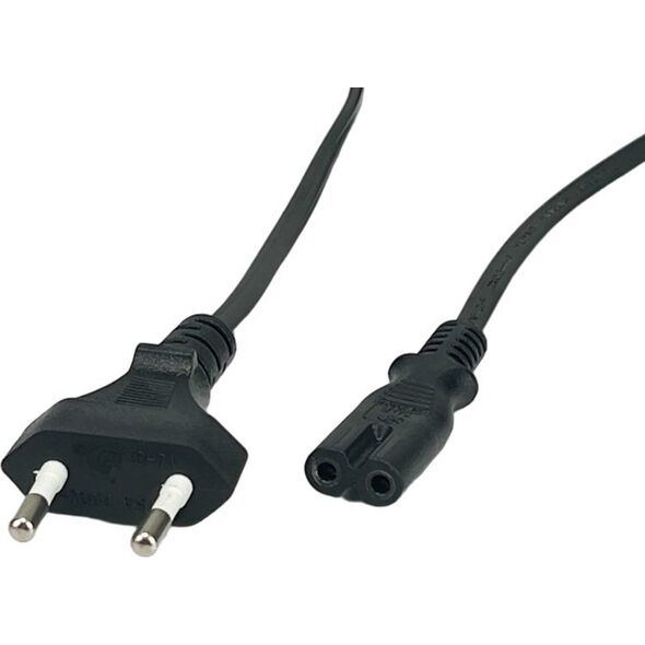 POSAC-C7EU30BK: POS AC cable C7-QT8[2,5A]-CEE7/16-YJ01[2,5A] H03VVH2-F2G0,75 L=3000 black