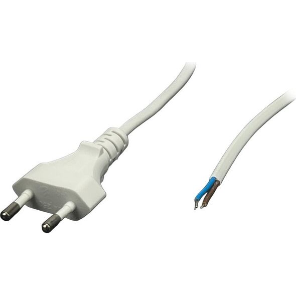 POSAC-CEE7/16WH30: POS AC cable CEE7/16-YJ01[2,5A]-tinned ends H03VVH2-F2G0,75 L=3000 white