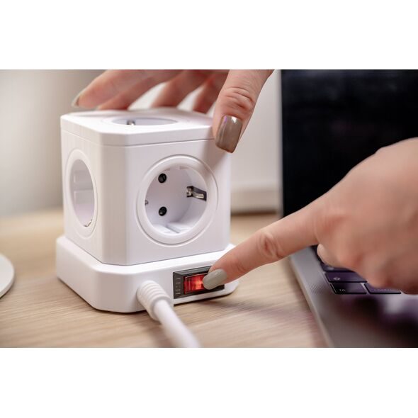 NEWELL NL4387 Kostka zasilająca GaN Power Cube 9w1 biała