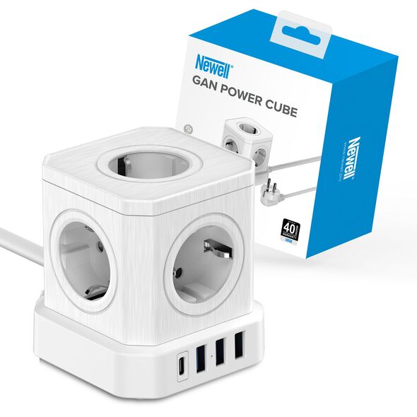 NEWELL NL4387 Kostka zasilająca GaN Power Cube 9w1 biała