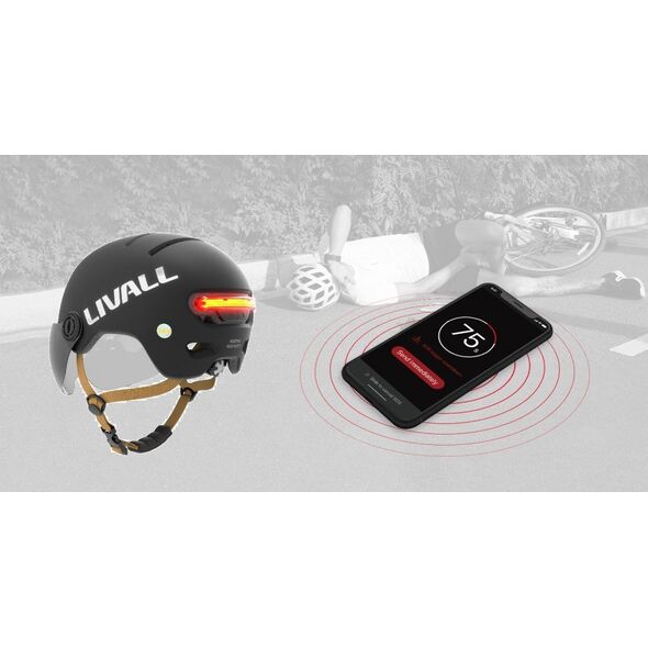 Livall Livall Kask Miejski Livall L23 z Szybką Czujnikiem Upadku SOS i LED