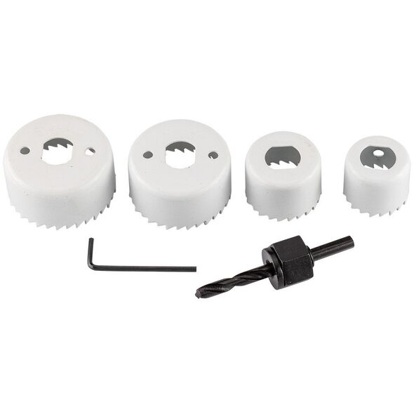 Otwornice z adapterem, 32-54 mm, zestaw 6 szt.