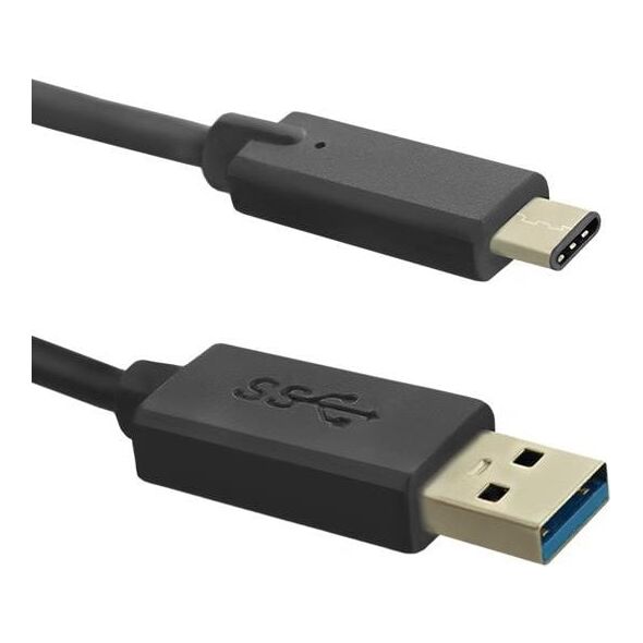 Kabel USB Qoltec USB-A - USB-C 1 m Czarny (50500)