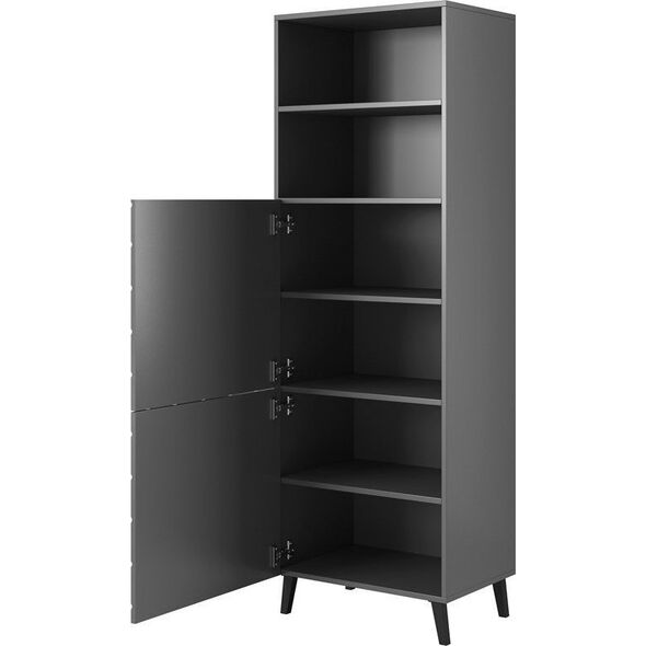 Cama Meble Witryna ABETO 60x40xH176,5 grafit/grafit połysk