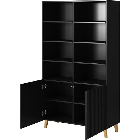 Cama Meble Regał PAFOS 100x40xH176,5 czarny mat