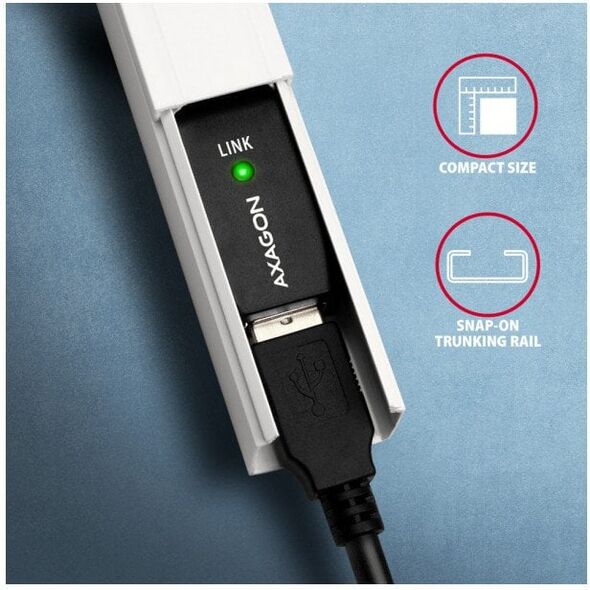 axagon ADR-207 USB 2.0 A-M -> A-F aktywny kabel przedłużacz/wzmacniacz 7.5m