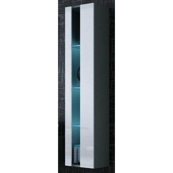 Cama Meble Regał VIGO NEW 180/40/30 szary/biały połysk