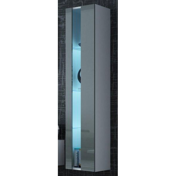 Cama Meble Regał VIGO NEW 180/40/30 biały/szary połysk