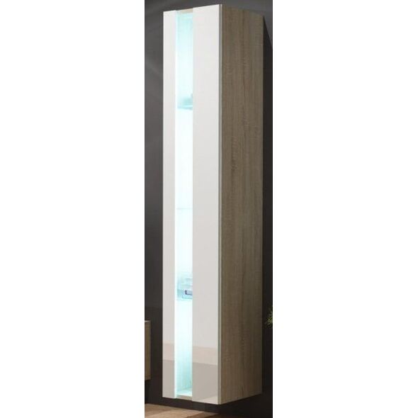 Cama Meble Regał VIGO NEW 180/40/30 dąb sonoma/biały połysk