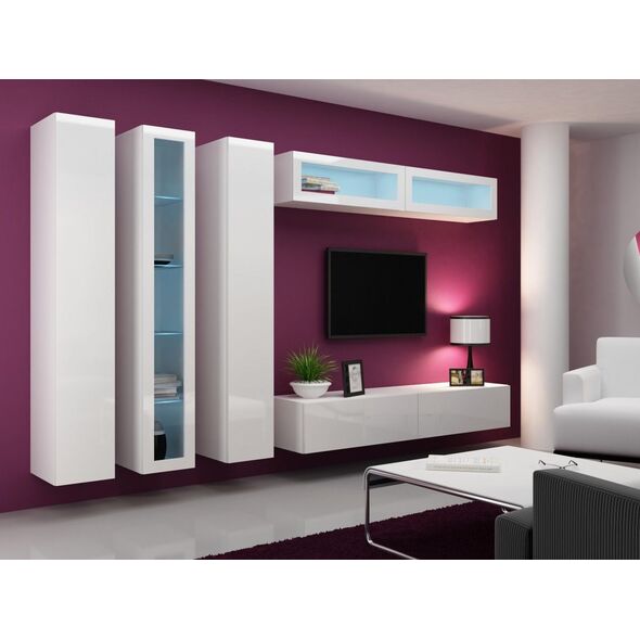 Cama Meble Witryna VIGO szkło'180' 180/40/30 biały/biały poł