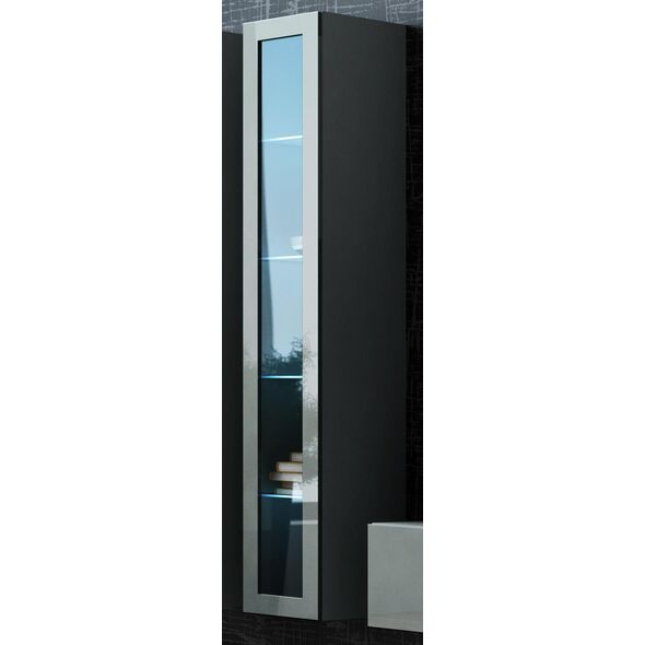 Cama Meble Witryna VIGO szkło'180' 180/40/30 szary/szary poł
