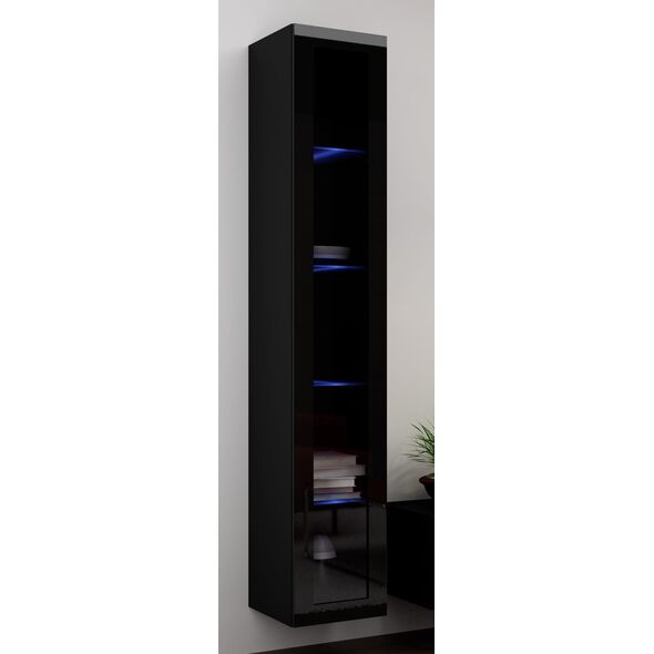 Cama Meble Witryna VIGO szkło'180' 180/40/30 czarny/czarny poł