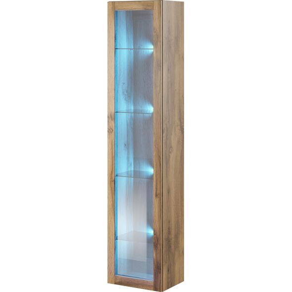 Cama Meble Witryna VIGO szkło'180' 180/40/30 dąb wotan