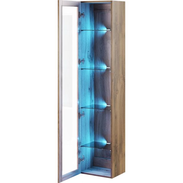 Cama Meble Witryna VIGO szkło'180' 180/40/30 dąb wotan