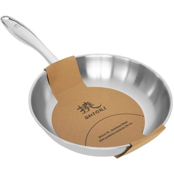 Shiori  Stainless Steel 304 patelnia bez powłoki indukcja 24 cm