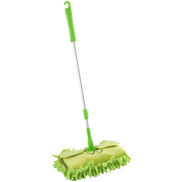 Mop Dla Dzieci Z Rączką Teleskopową Zwierzątko Zielony LEAN Toys