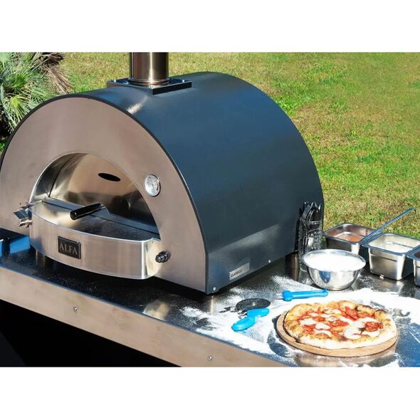 Υβριδικός Φούρνος Alfa Forni Classico 2 Pizze Schiefer Grau