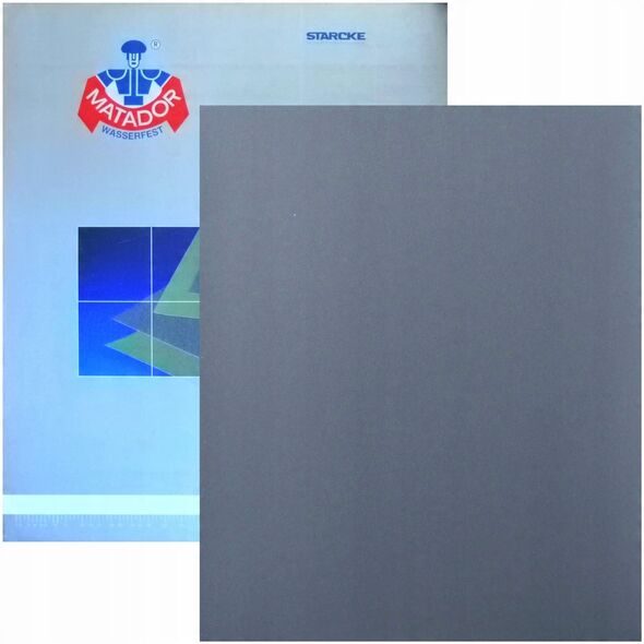 Γυαλόχαρτο, MATADOR 991, φύλλο 230mm x 280mm, κοκκομετρία P400 50τμχ., για χειροκίνητο τρίψιμο, αντοχή στο νερό: ναι, μπλε