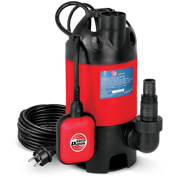 Υποβρύχια αντλία νερού MASTER PUMPS MPS750-2S, δύο εξόδους, βάθος εμβάπτισης 7m, χωρητικότητα 210