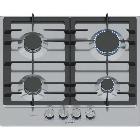 Bosch Serie 6 PCP6A5I90 płyta kuchenna Stal nierdzewna Wbudowany 58 cm Gaz 4 stref(y)