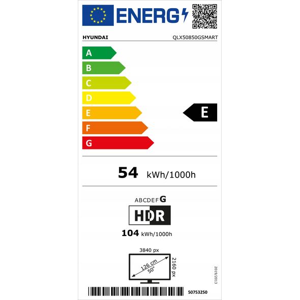 Τηλεόραση Hyundai QLED 50" - QLX50850GSMART