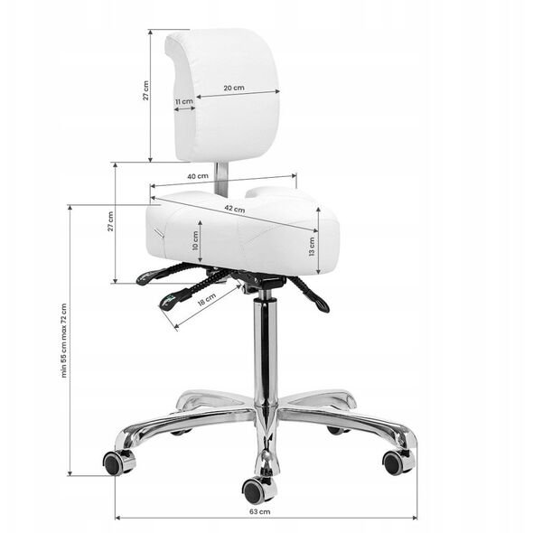 Taboret podologiczny 1005 Giovanni biały