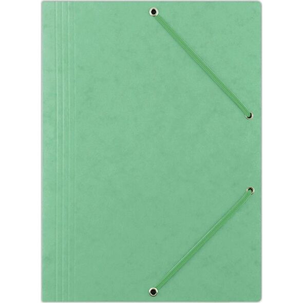 Donau Teczka z gumką DONAU, preszpan, A4, 390gsm, 3-skrz., jasnozielona