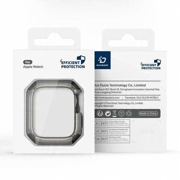 DUX DUCIS θήκη TAMO για Apple Watch σειρά 10 46 mm διάφανη με μαύρο