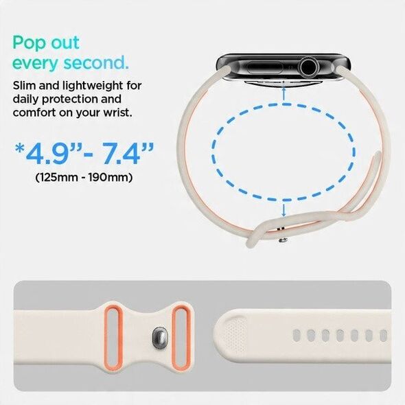 SPIGEN NANO POP APPLE WATCH 6 / 7 / 8 / 9 / 10 / SE / ULTRA 1 / 2 (44 / 45 / 46 / 49 MM) ΠΟΡΤΟΚΑΛΙ ΜΠΕΖ