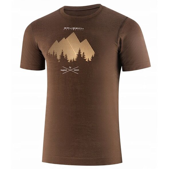 SS1265M Koszulka męska z krótkim rękawem OUTDOOR WOOL PRO brązowy M - GÓRY 11